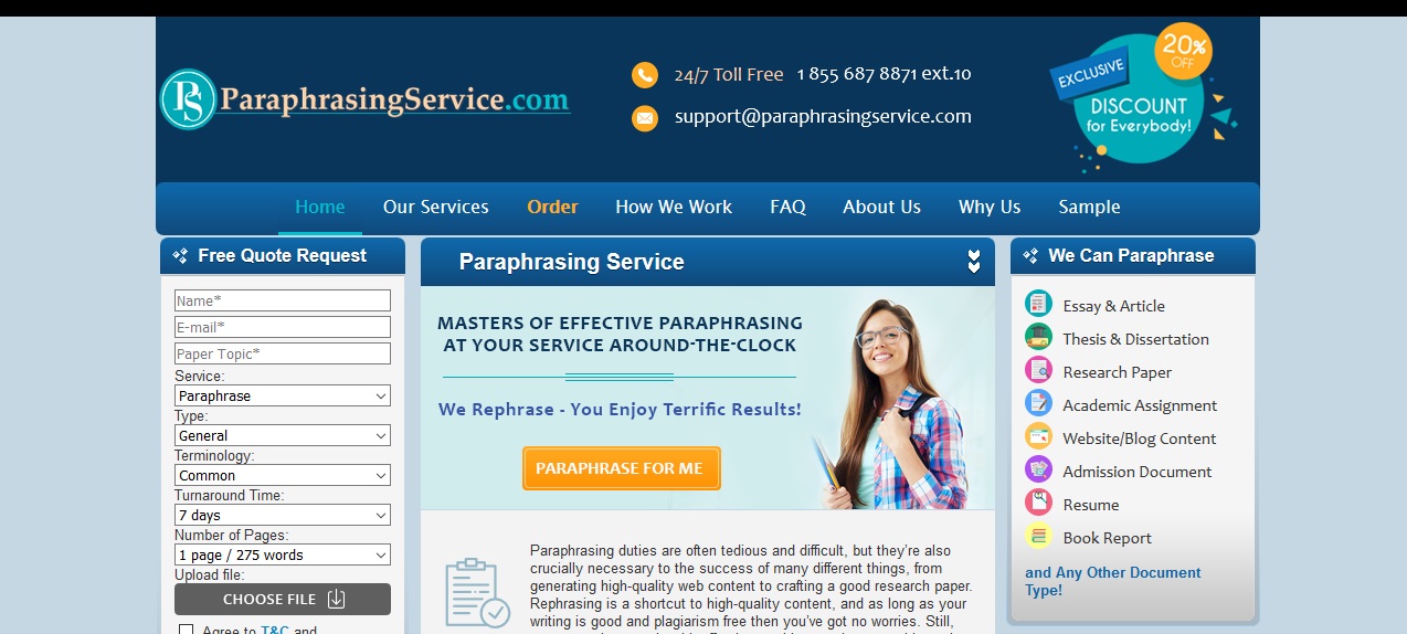 review of paraphrasingservice.com