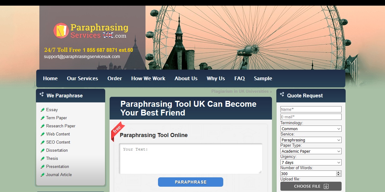 review of paraphrasingservicesuk.com