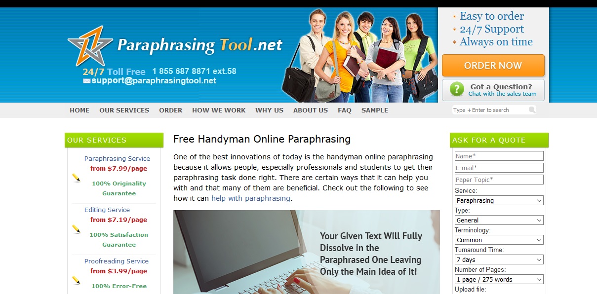 review of paraphrasingtool.net