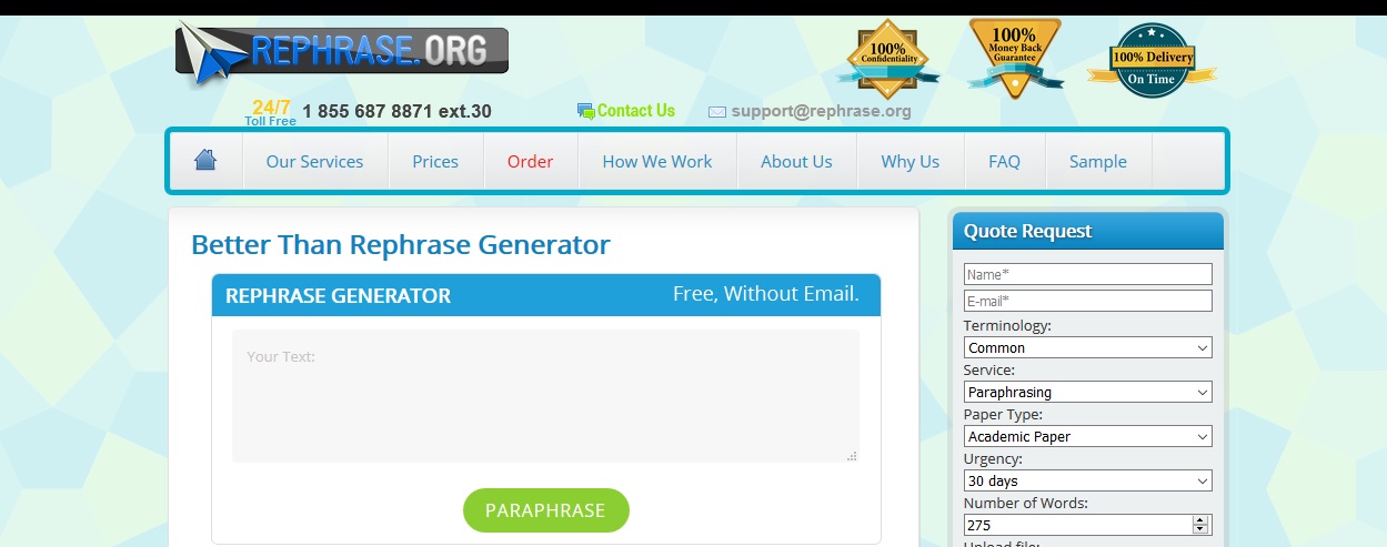 review of rephrase.org