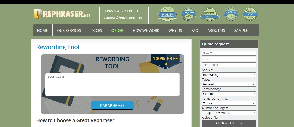 review of rephraser.net