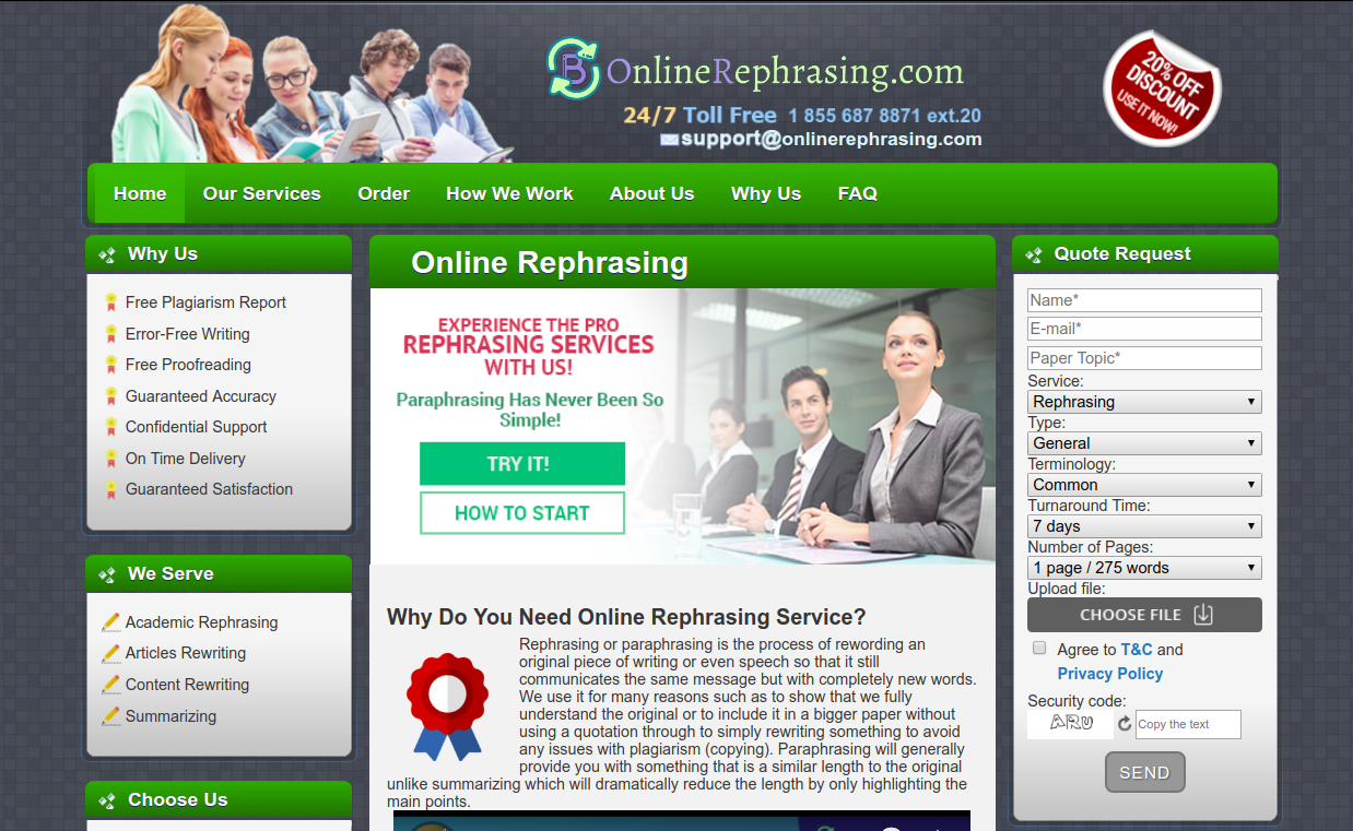 onlinerephrasing.com online paraphrasing