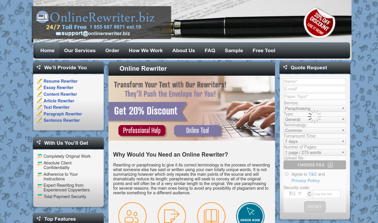 onlinerewriter.biz online rewriter service